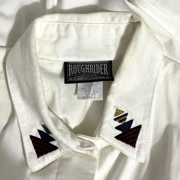 Roughrider Circle T Western Shirt Top Size S Line Dancing Vest M Vtg Made USA - Picture 9 of 14